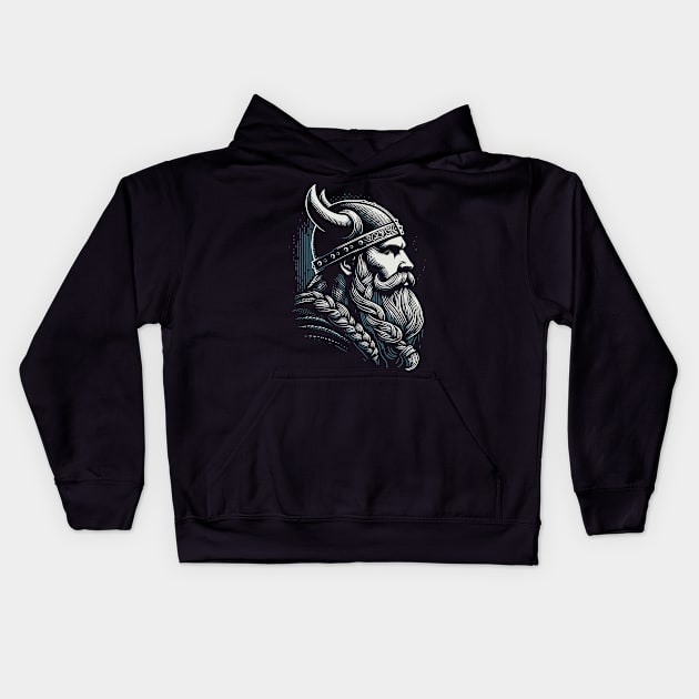 Viking warrior Kids Hoodie by YEBYEMYETOZEN